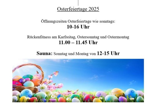 Öffnunszeiten Ostern