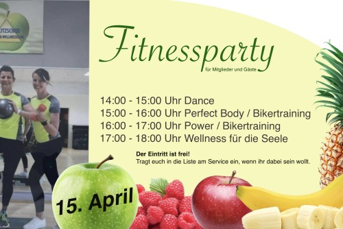 Fitnessparty am 15. April 2023